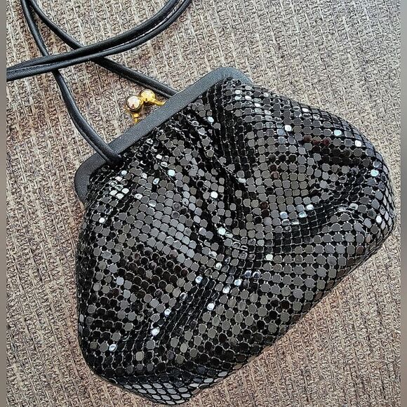 #WHITING & DAVIS #Vintage Evening Bag Mesh #Authentic #1950's Clutch Metal Purse - Picture 4 of 10